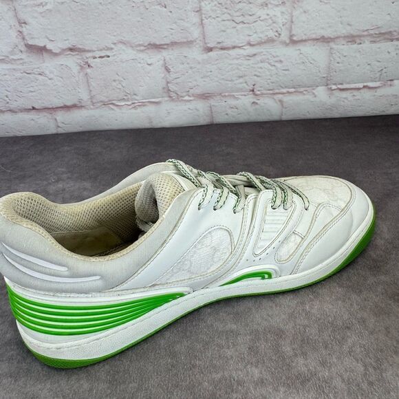Gucci Basket Low 'White Demetra Green' Trainers 698785 Size 9 - Picture 6 of 16